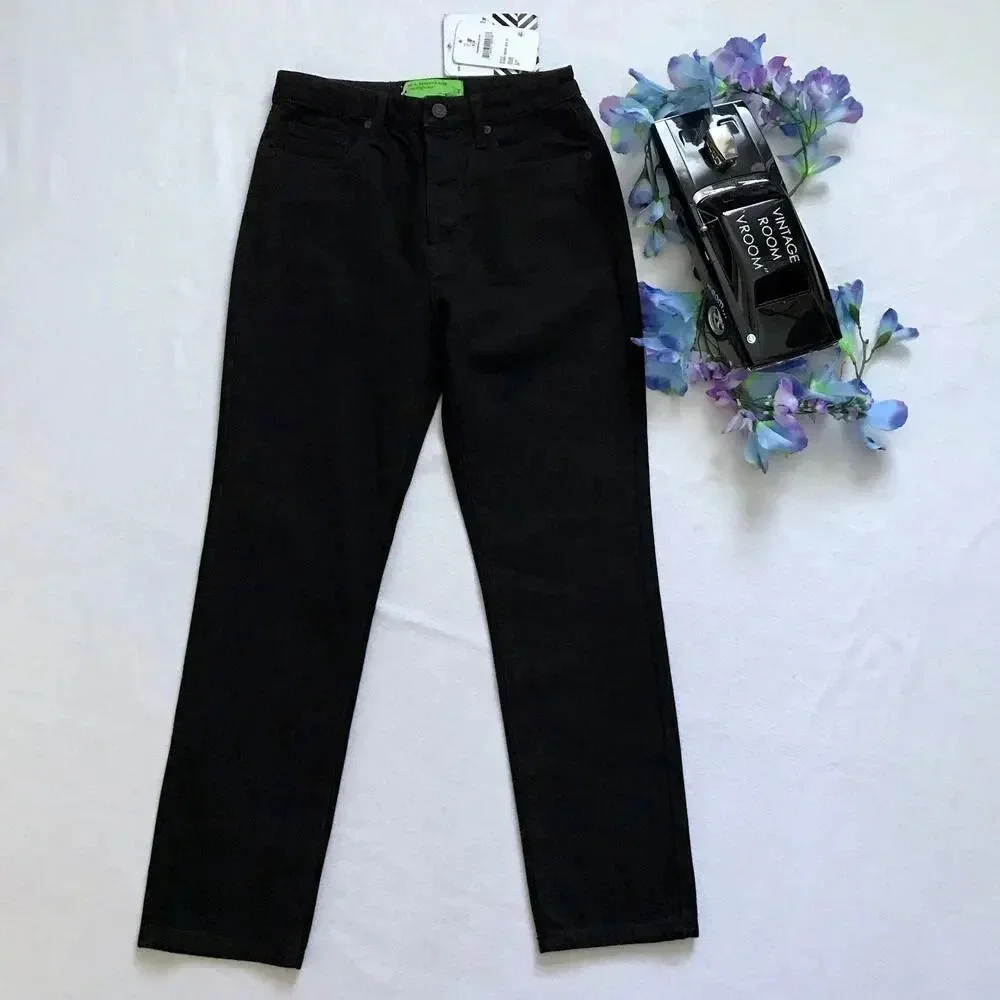 Free People Sandrine Rose NWT Black Mid Rise Ankle Jeans Women 25